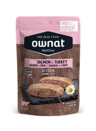 [057007] OWNAT KITTEN SALMON &amp; TURKEY CAT 85GR (CAJA 12UD)